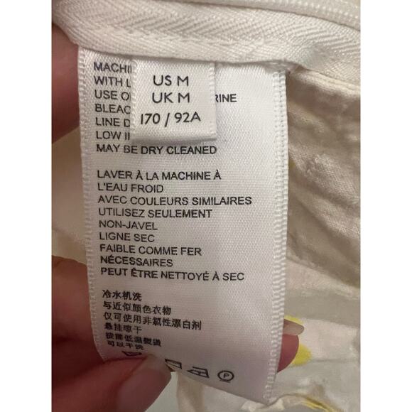 Urban outfitters Linen Blend floral crop top M Babygirl Fairy Festival Clueless - Picture 6 of 8